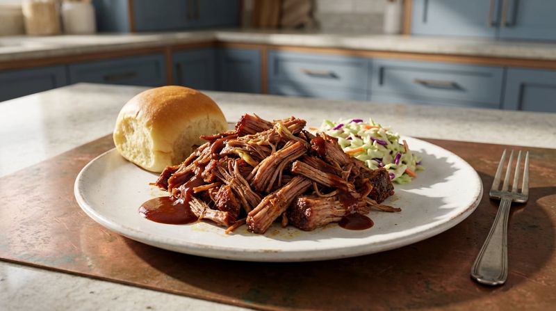Shredded smoked pork shoulder is a cookout must-have.