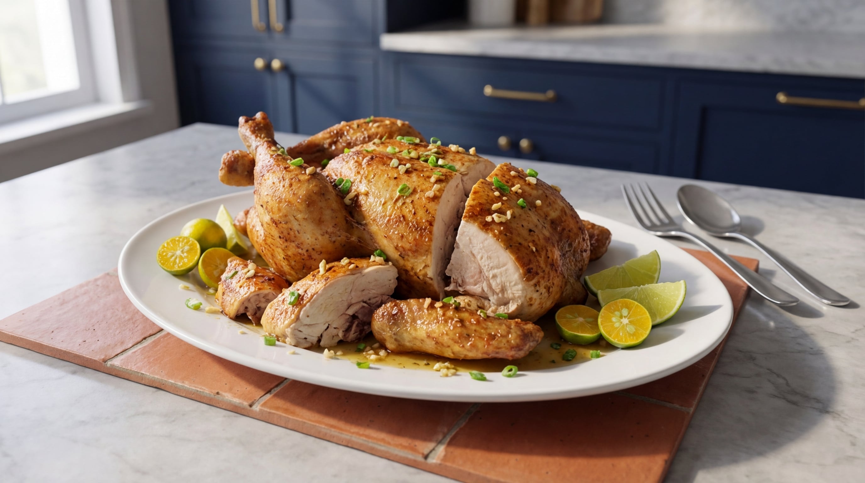Calamansi and Garlic Roasted Chicken Recipe - Cook Even BeTT